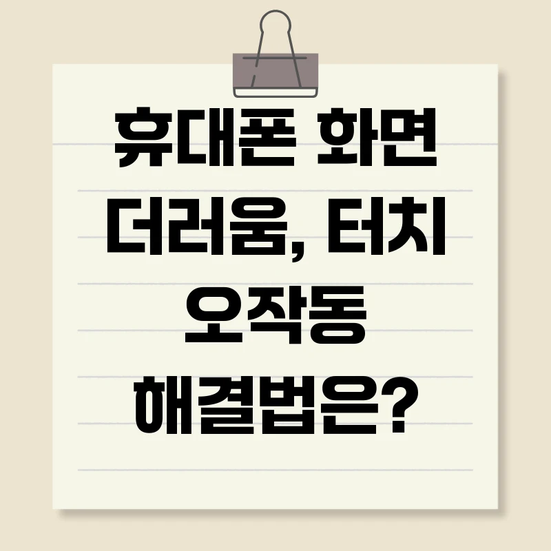 휴대폰 화면 더러움, 터치 오작동 해결법은?