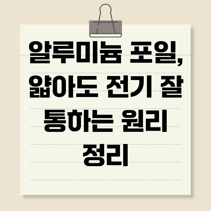 알루미늄 포일, 얇아도 전기 잘 통하는 원리 정리